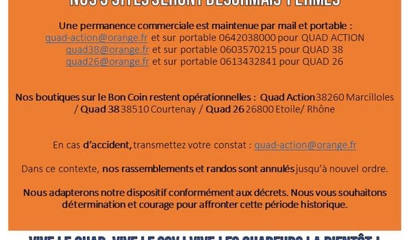 Fermeture Covid 19