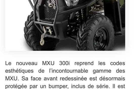 Le Kymco Mxu 300 Chez Quad 38