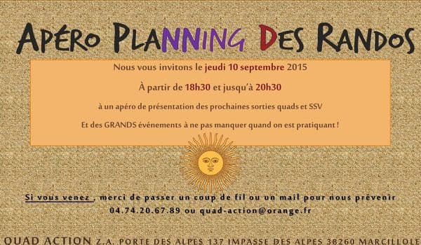 Soiree Presentation Des Sorties Quads Et Ssv